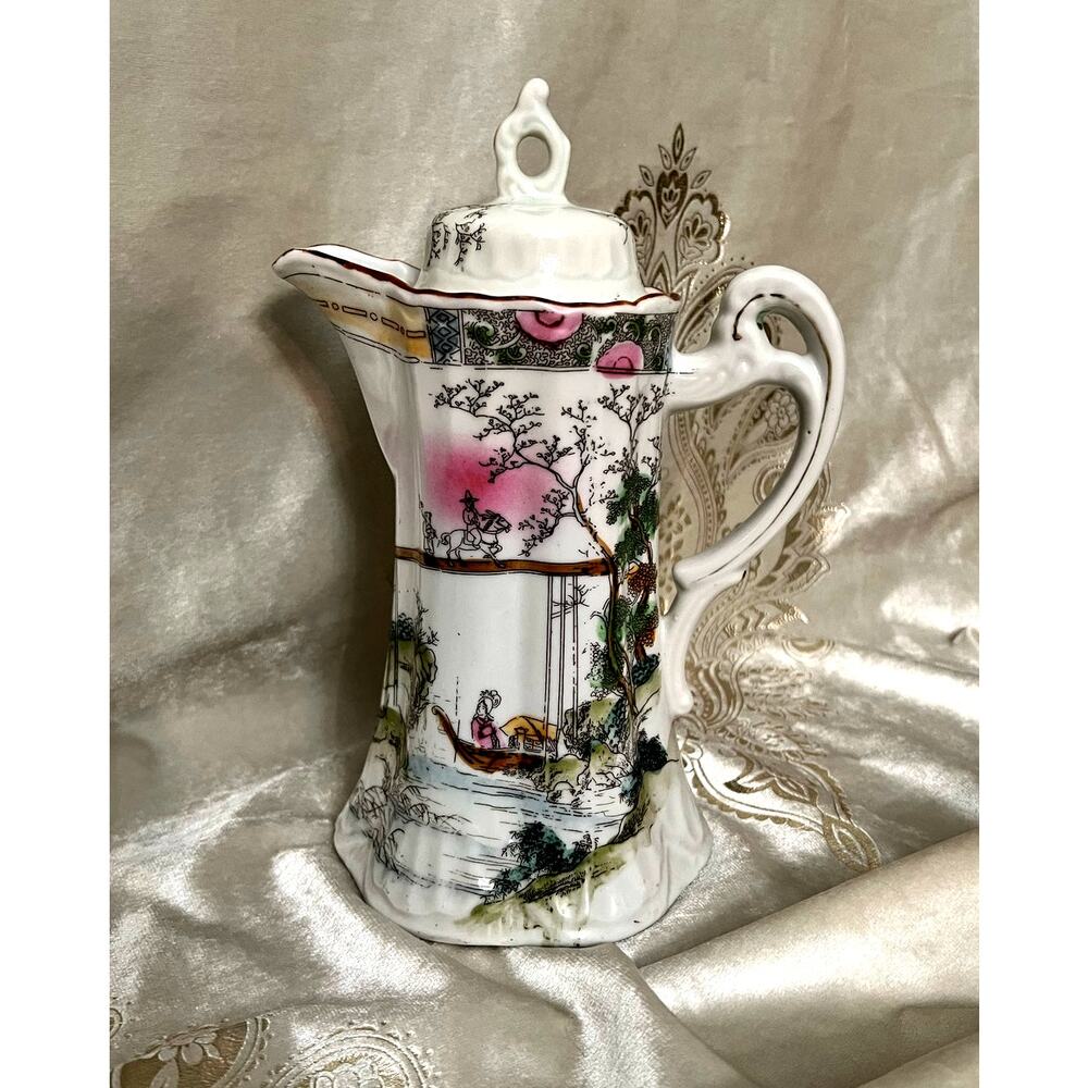 Vintage Japanese Nippon Ceramic Chocolate Pot